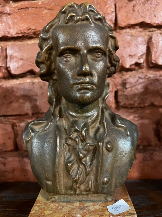 Bustul lui Schiller bronz masiv cu soclu din marmura