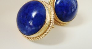 cercei aur 14k cu lapis lazuli