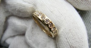 Inel aur 14k Jubilee Traditional Aniversar cu diamante 7 diamante brilliante