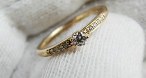 inel aur 14k de logodna cu diamante diamant