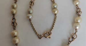 colier aur 14k baroc perle naturale apa sarata cu certificat