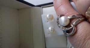 Set regal Argint 925  Perle Naturale și zirconii