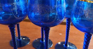 Pahare Bohemia cristal albastru