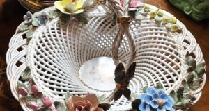 Elegant centru masa-cos cu ornamente florale-Spania
