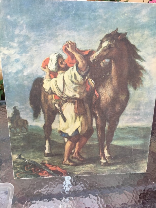 Tablou reproducere cromolitografie pe panza-Eugene Delacroix
