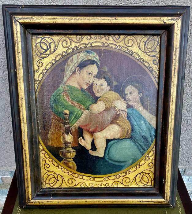 Antica pictura manuala-Madonna della Sedia-Raphael Sanzio